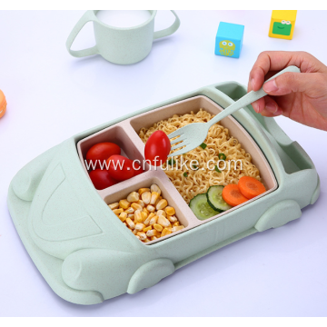 Cartoon Car Shape Tableware Set for Baby